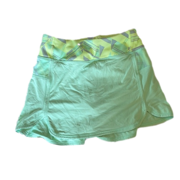 Ivivva Other - Ivivva by lululemon skort in pretty green, yellow, grey size youth 12